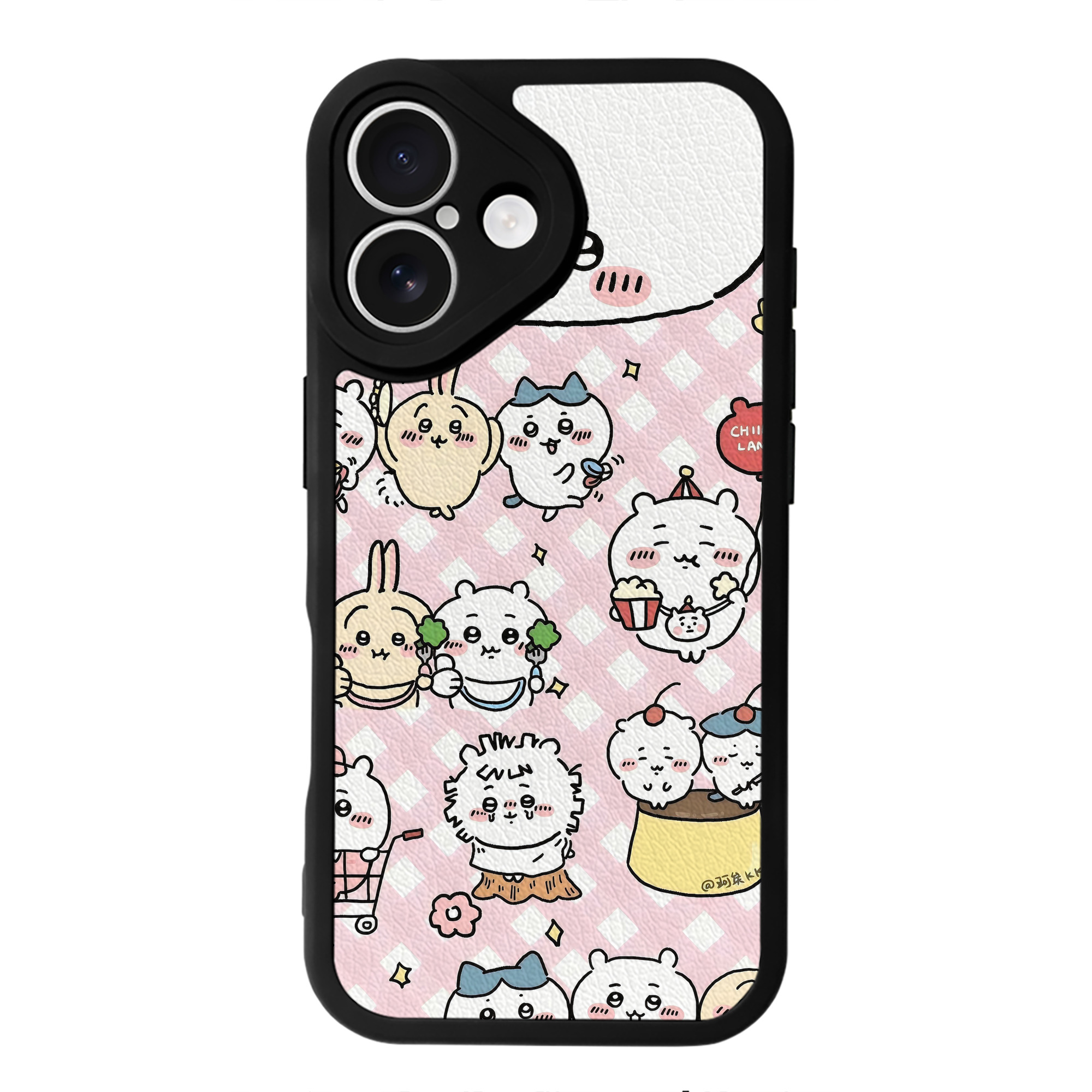 （画像用） ちいかわ Chii-kawa 【iPhone 16シリーズ対応】シリコンスマホケース（レザー調） 材質：シリコン